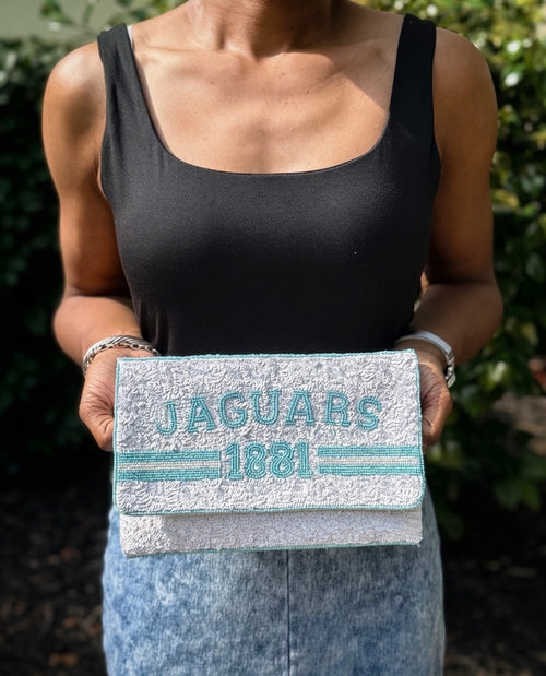 Jaguars Sequin Clutch
