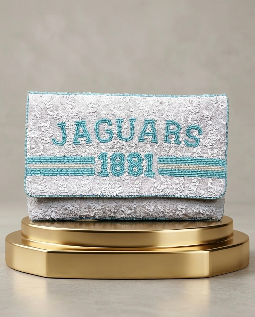 Jaguars Sequin Clutch