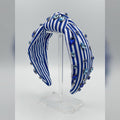 Heritage Striped Rhinestone Knot Headband