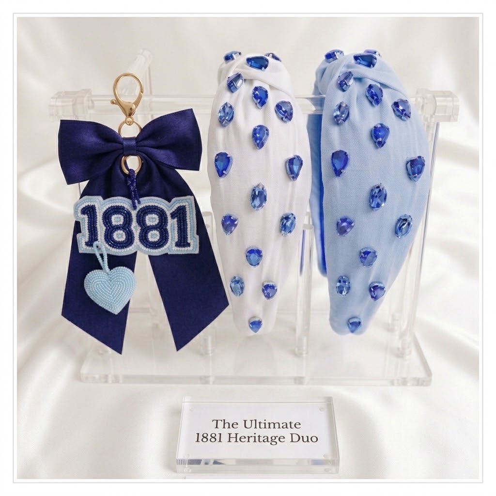 The Ultimate 1881 Heritage Duo: Bag Charm & Crystal Headband Set