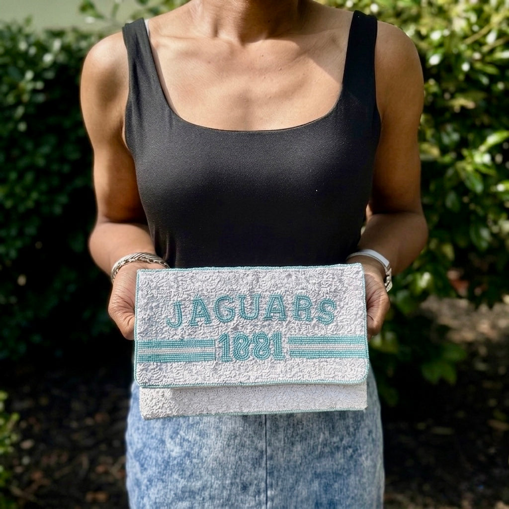 Jaguars Sequin Clutch
